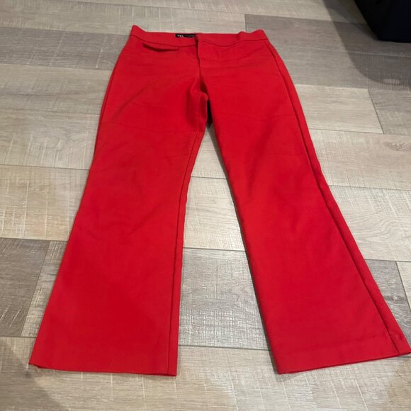 ZARA WOMENS MEDIUM RED DRESS PANTS - Picture 2 of 8